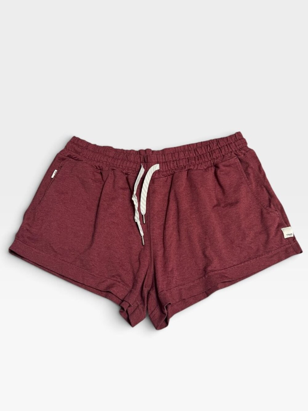 Vuori Performance Shorts S Red Burgundy Heather Athletic Running Pockets VW339